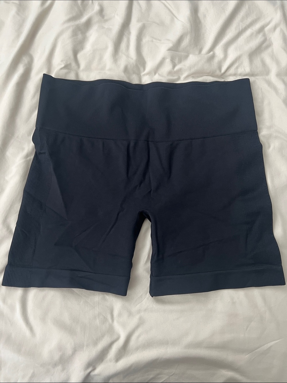 Seamless High-Waist Shaping Bike Shorts - Navy